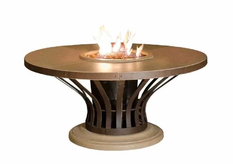 American Fyre Designs 25 Inch Fiesta Round Firetable, Black Lava, Natural Gas- 770-BA-11-M2NC - image 1