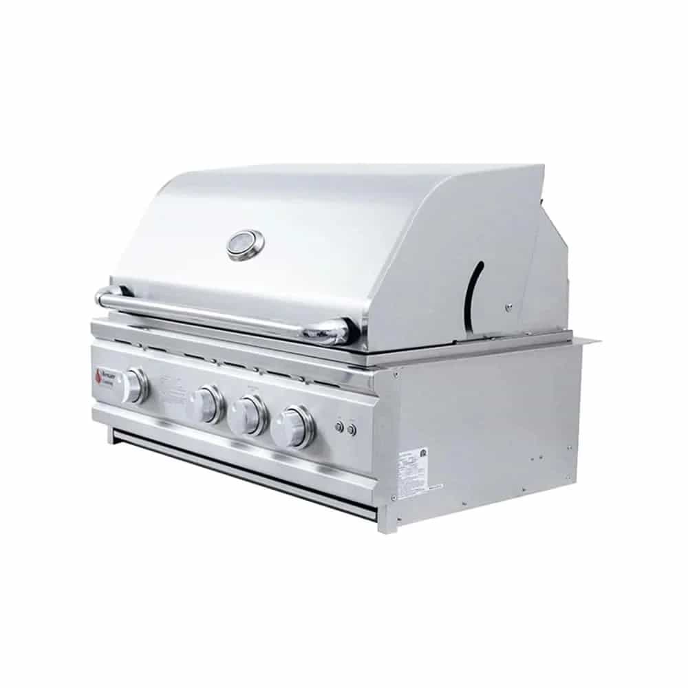 RCS Cutlass Pro 30-Inch 3-Burner Built-In Grill with Blue LED Lights and Rear Burner - Natural Gas - RON30A - image 4