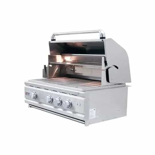 RCS Cutlass Pro 30-Inch 3-Burner Built-In Grill with Blue LED Lights and Rear Burner - Natural Gas - RON30A - image 5