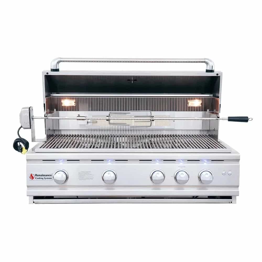 RCS Cutlass Pro - 38-Inch 4-Burner Built-In Grill with Blue LED and Rear Burner - Natural Gas - RON38A - image 3