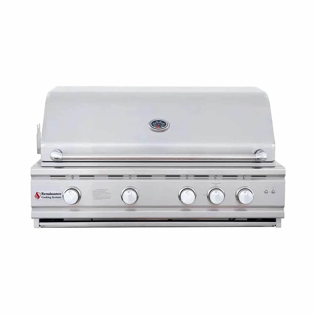 RCS Cutlass Pro - 38-Inch 4-Burner Built-In Grill with Blue LED and Rear Burner - Natural Gas - RON38A - image 7
