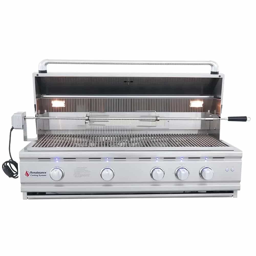 RCS Cutlass Pro - 42-Inch 4-Burner Built-In Grill with Blue LED Lights and Rear Burner - Natural Gas - RON42A - image 2