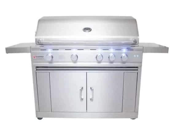 RCS Cutlass Pro - 42-Inch 4-Burner Freestanding Grill with Rear Infrared Burner and Blue LED Lights - Natural Gas - RON42A + RONJC - image 1