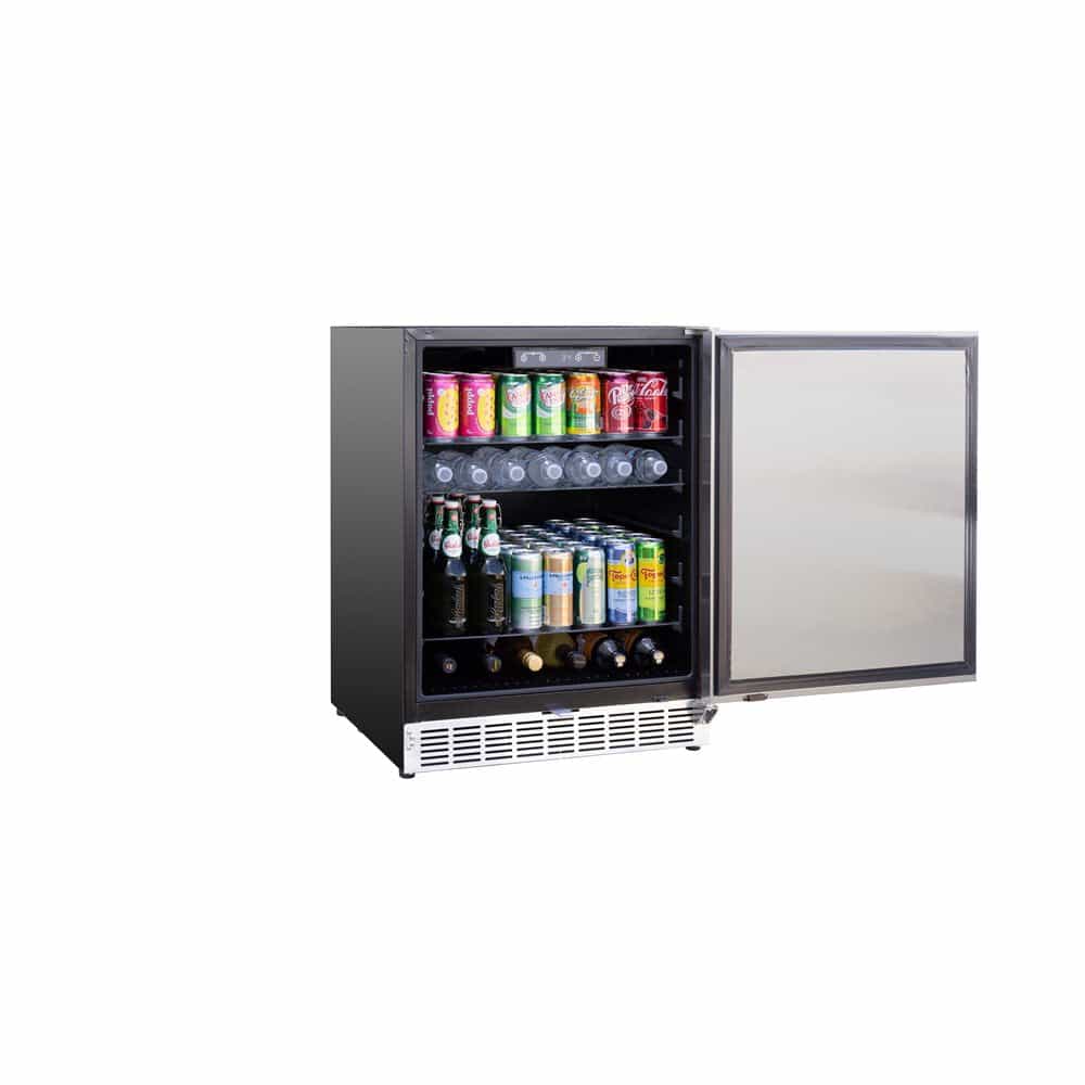 TrueFlame 24" Outdoor Rated Refrigerator (5.1c) - Reversible- AMD-RFR-24S-B - image 5