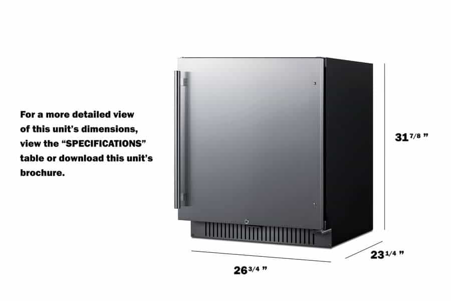 Summit 27-Inch Wide Built-In One Door All-Refrigerator, ADA Compliant - FF27BSSADA - image 9