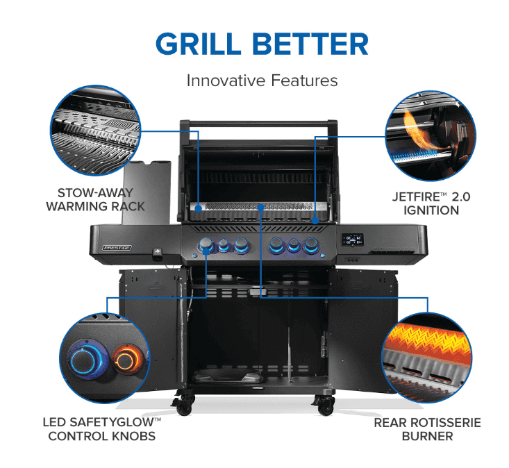 Napoleon Phantom Prestige® 500 Connected RSIB with Infrared Side and Rear Burner 4 Main Burners- P500VXRSIBPK-PHM - image 4