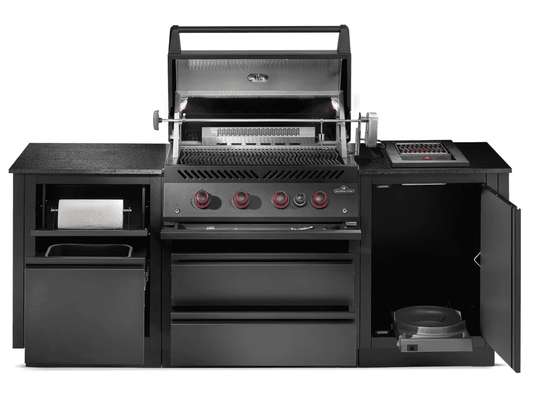 Napoleon OASIS 300 7 1/2 Ft Outdoor Kitchen Island w/ Natural Gas Grill & Side Burner- ODK300-BIG32RBNMK-1 - image 2