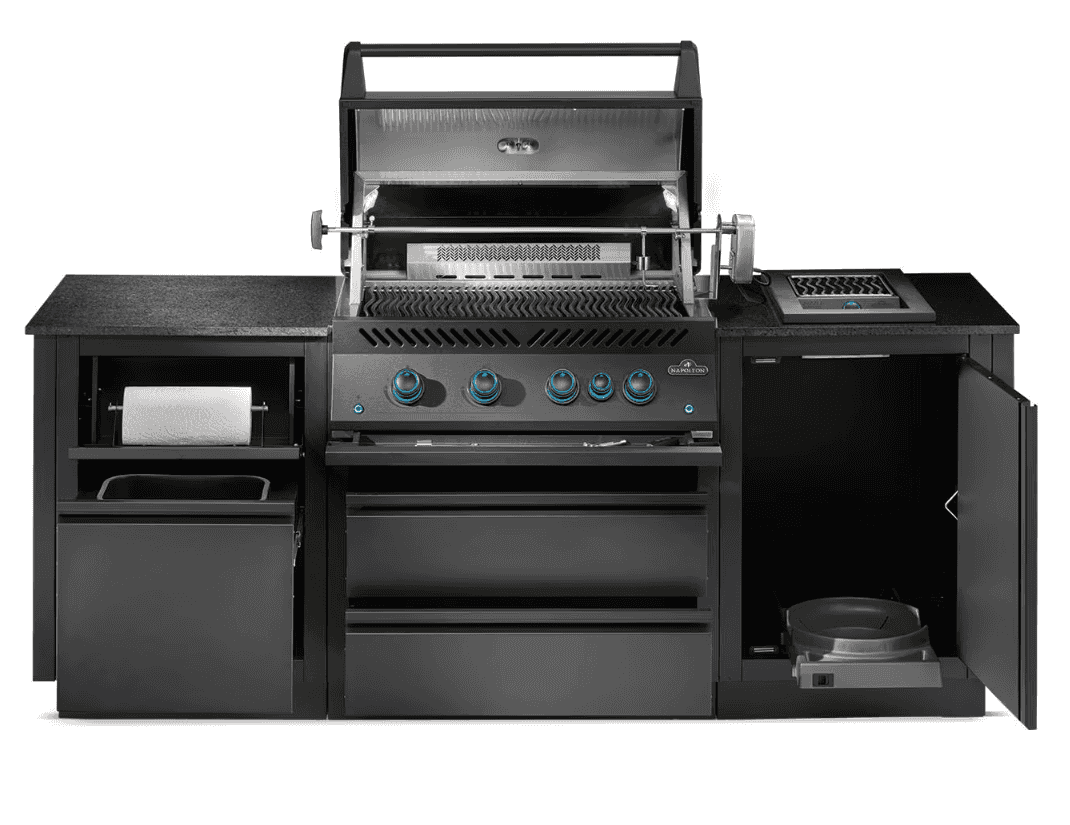 Napoleon OASIS 300 7 1/2 Ft Outdoor Kitchen Island w/ Natural Gas Grill & Side Burner- ODK300-BIG32RBNMK-1 - image 3