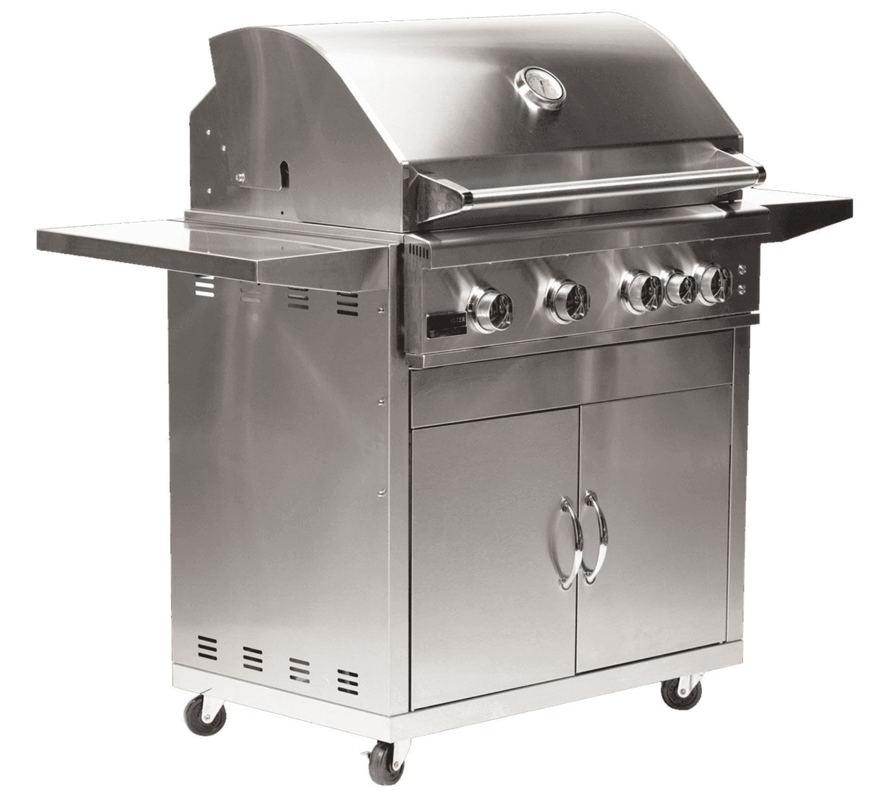 Broilmaster B-Series Deluxe 32-Inch Stainless Steel Freestanding Natural Gas Grill with Rear Infrared Burner - Marine Grade- BSB324MGN+BSACT32 - image 1