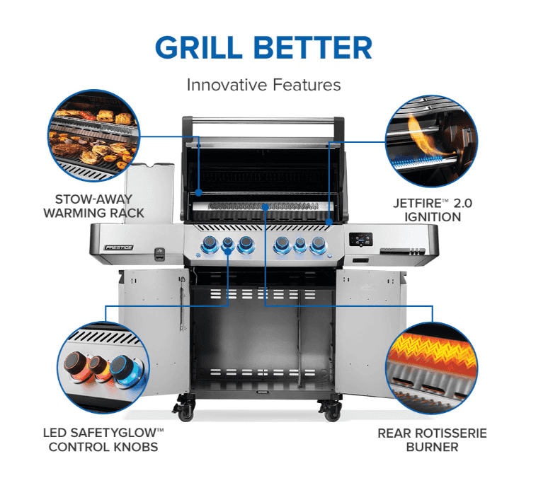 Napoleon Prestige® 500 Connected RSIB with Infrared Side and Rear Burner NG 4 Burner- P500VXRSIBNSS - image 4