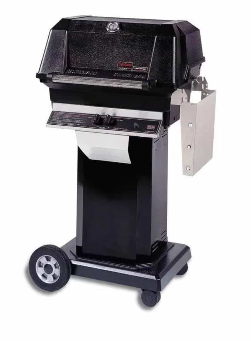 MHP JNR4DD - 37-Inch 2-Burner on Black Cart Grill with Stainless Steel Shelves and Stainless Grids - Natural Gas - JNR4DD-N + OCOLB + OM-N - image 1