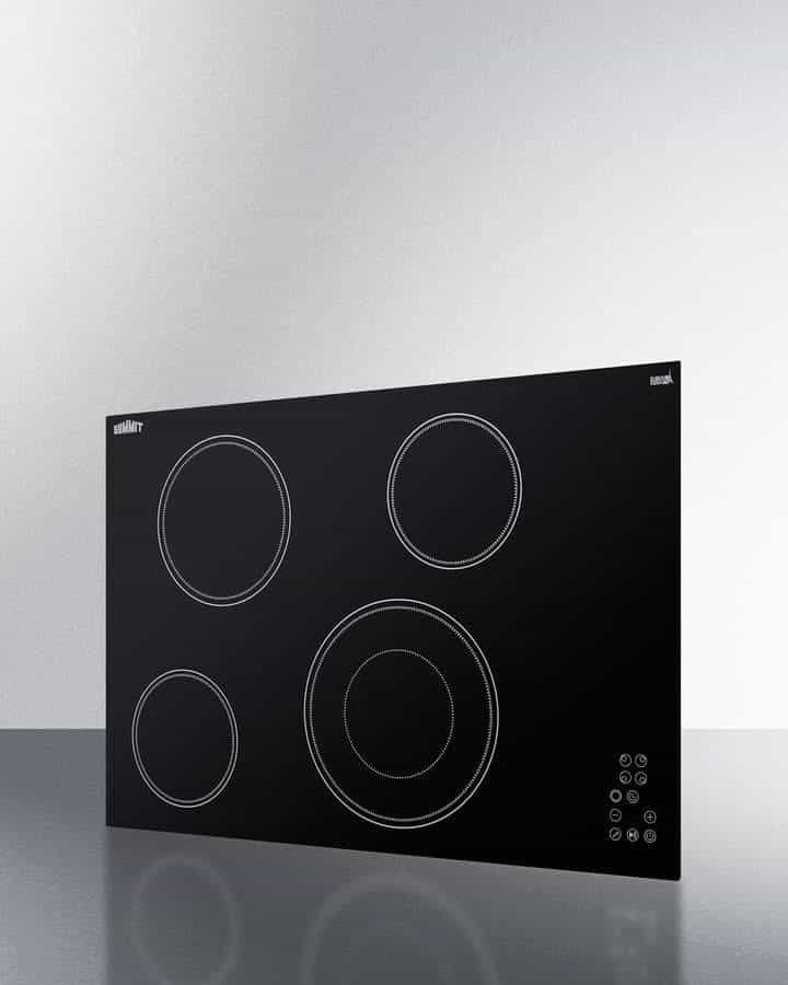 Summit - 30 Wide 208-240V 4-Burner Radiant Cooktop - CR4B30T11B - image 3