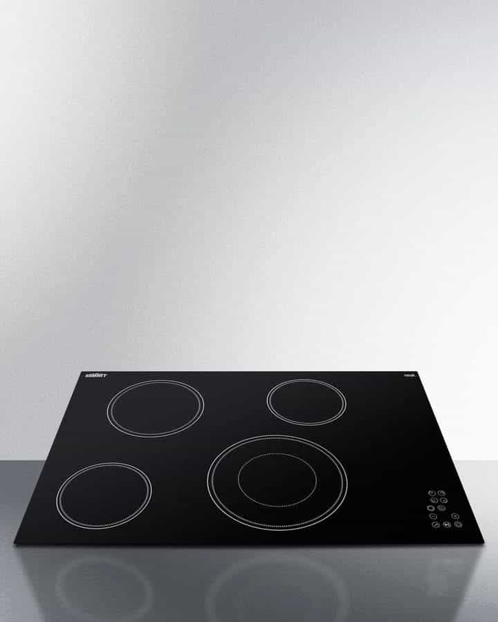 Summit - 30 Wide 208-240V 4-Burner Radiant Cooktop - CR4B30T11B - image 2