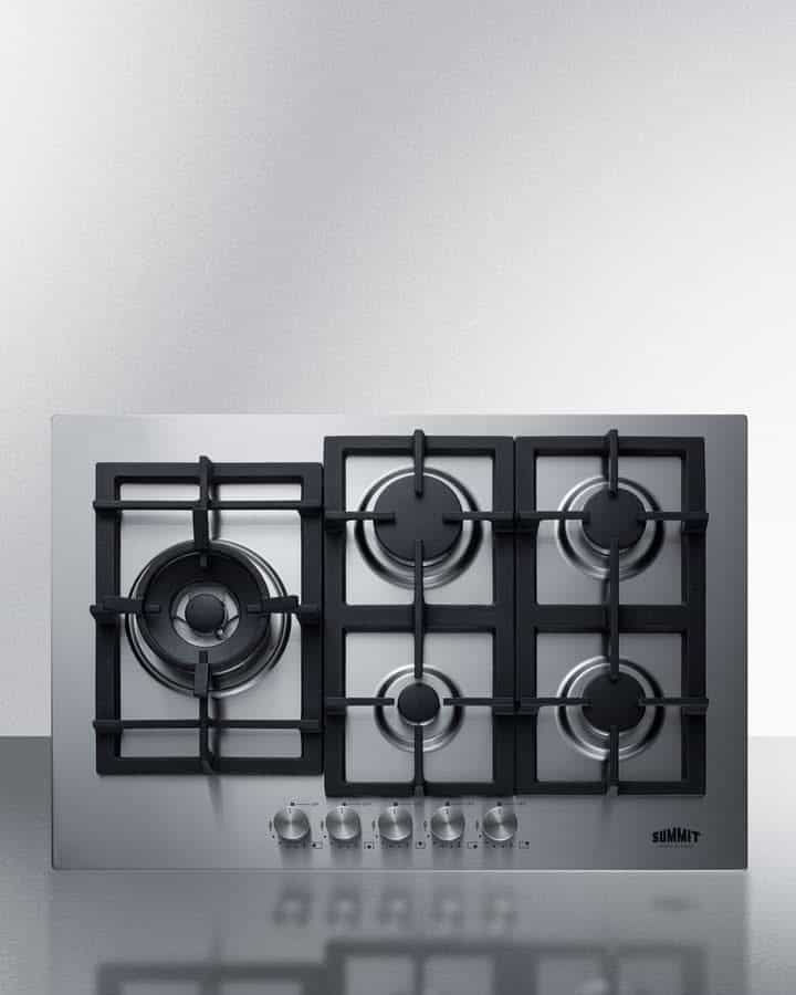 Summit - 30 Wide 5-Burner Propane Gas Cooktop In Stainless Steel - GCJ5SSLP - image 1
