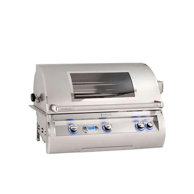 Fire Magic Echelon Diamond E790I - 36-Inch 3-Burner Built-In Grill with Magic View Window, Rotisserie and Digital Thermometer - Natural Gas - E790I-8E1N-W