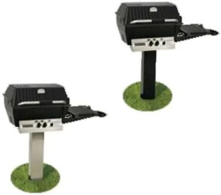 Broilmaster Premium - 24-Inch 2-Burner in Ground Post Grill - Natural Gas - P4XN + BL48G - image 4