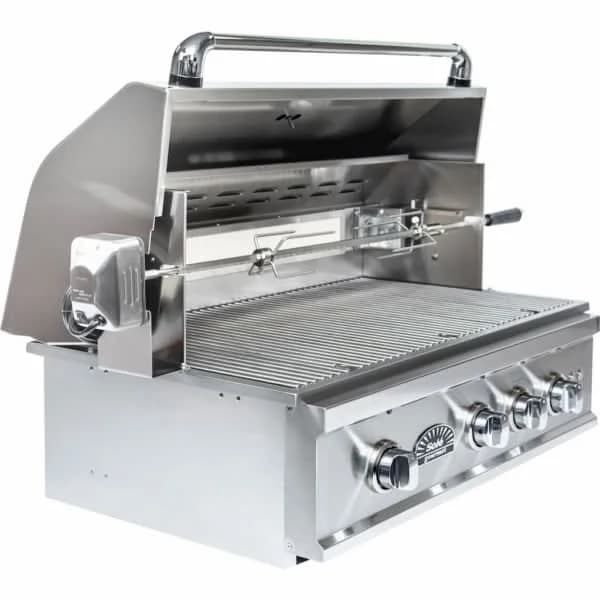 Sole Gourmet TR Series - 32-Inch 3-Burner Built-In Grill with Light and Rotisserie - Liquid Propane Gas - 321BQRTRLLP - image 3