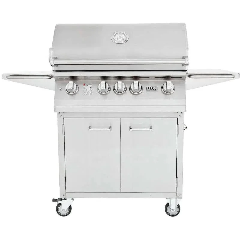 Lion L75000 - 32-Inch 4-Burner Freestanding Grill - Natural Gas - 53621 + 75623
