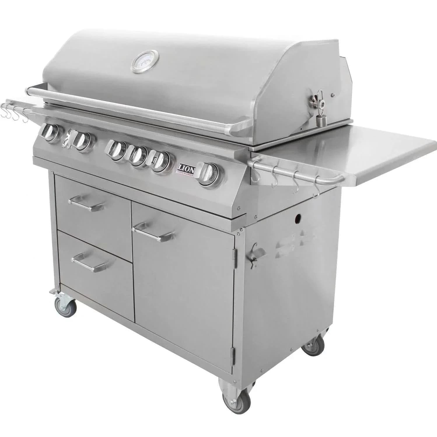 Lion L90000 - 40-Inch 5-Burner Freestanding Grill - Natural Gas - 53861 + 90823 - image 2