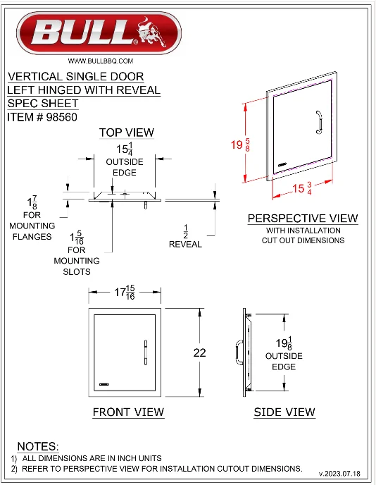 Bull 30" Double Door w/ Reveal - 33580 (Old Sku 33568) - image 6