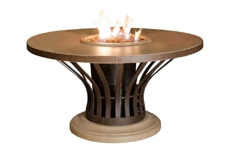 American Fyre Designs 28 Inch Fiesta Round Dining Firetable, Black Lava, Natural Gas- 775-BA-11-M2NC