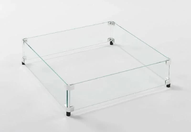 American Fyre Designs Square Glass Wind Guard for Firetable- 8202-WG