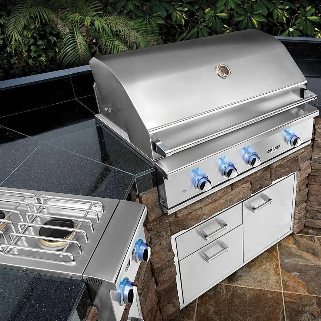 Delta Heat - 38-Inch 3-Burner Built-In Grill with Infrared Rotisserie Burner - Natural Gas - DHBQ38R-DN - image 2