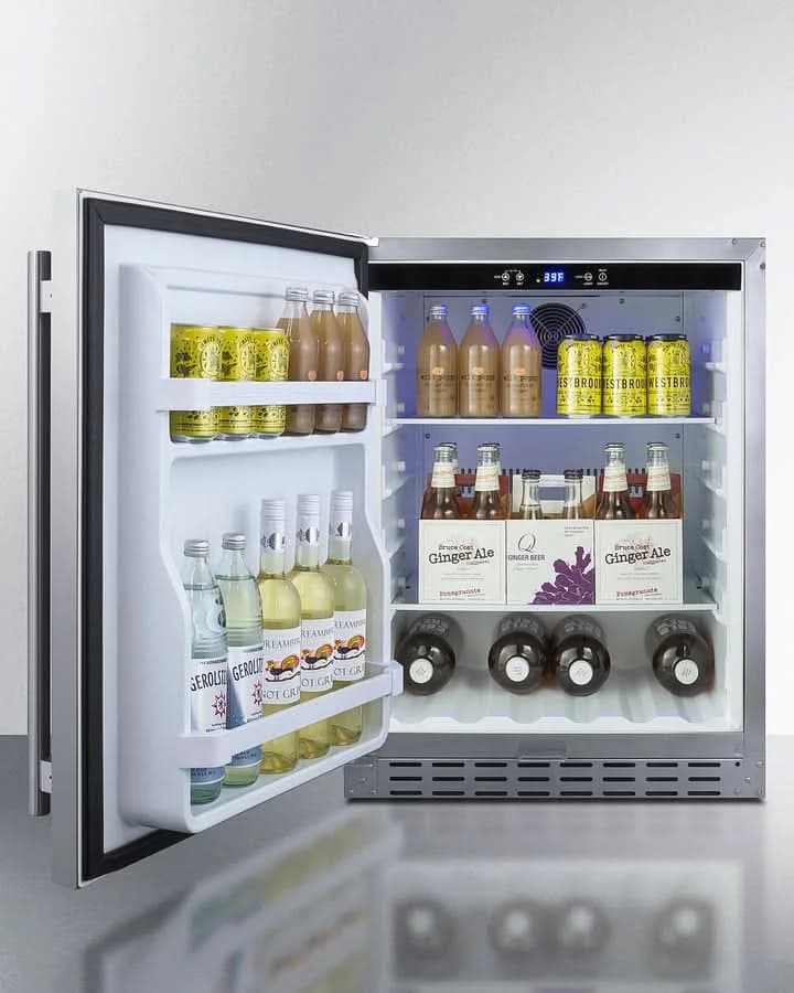 Summit 24-Inch Outdoor Refrigerator with Left Hand Door - AL55OSCSSLHD - image 7