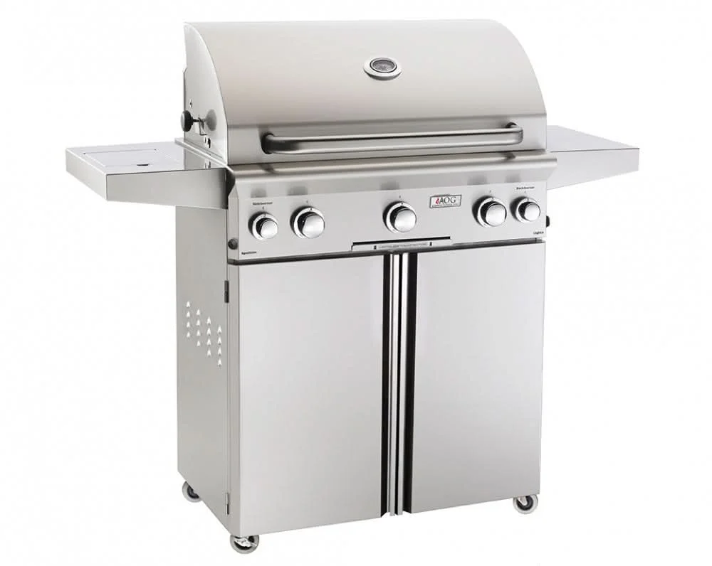 American Outdoor Grill L-Series - 30-Inch 3-Burner Portable Grill with Halogen Interior Lights - Liquid Propane Gas - AOG30PCL