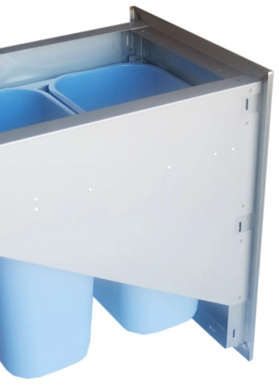 Sunstone 20x27 Beveled Frame Trash Drawer w/Two Trash Bins - BA-TRD2027 - image 2