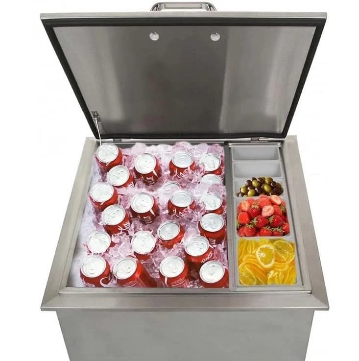 PCM 260 Series 18 Inch Drop In Ice Bin Cooler With Condiment Tray - BBQ-260-18DI - image 5