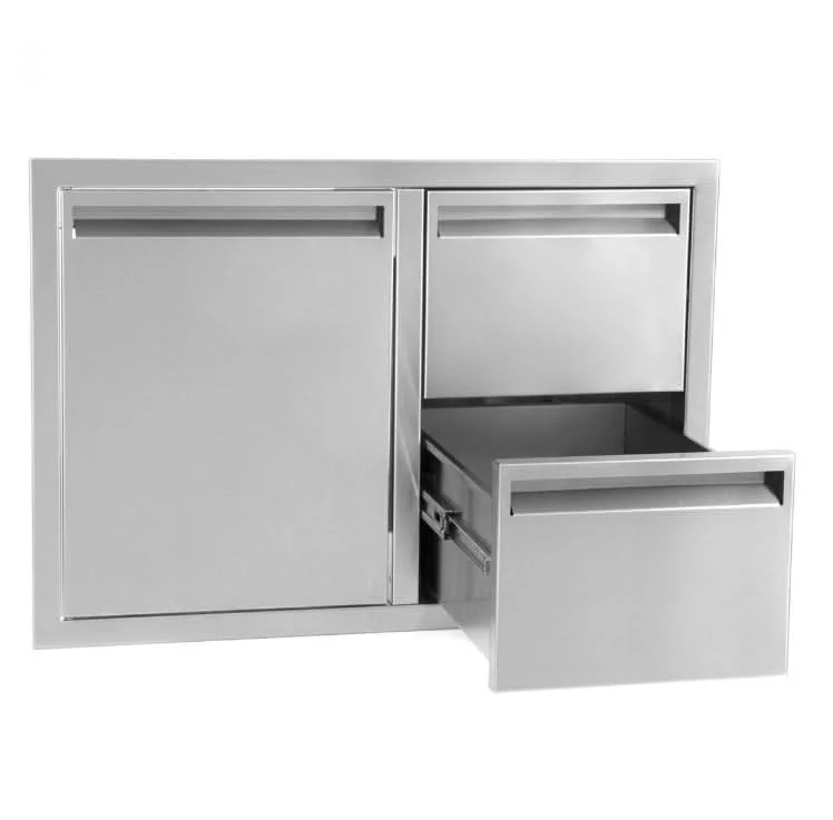 PCM 350 Series 32 Inch Access Door & Double Drawer Combo (Reversible) - BBQ-350-DDC - image 2
