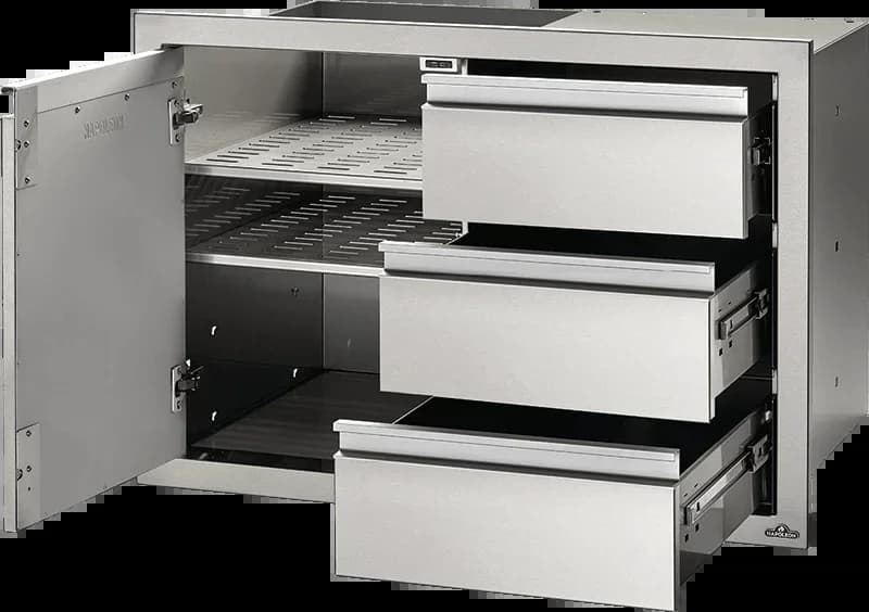 Napoleon 42 X 24 Large Single Door & Triple Drawer And Triple Drawer - BI-4224-1D3DR - image 2