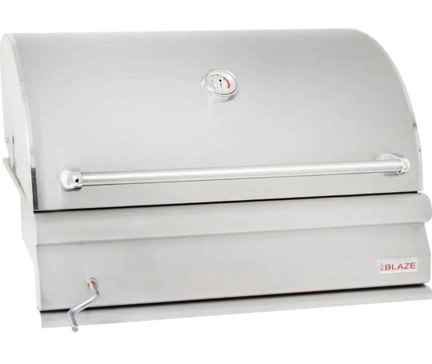 Blaze 32-Inch Built-In Stainless Steel Charcoal Grill With Adjustable Charcoal Tray - BLZ-4-CHAR