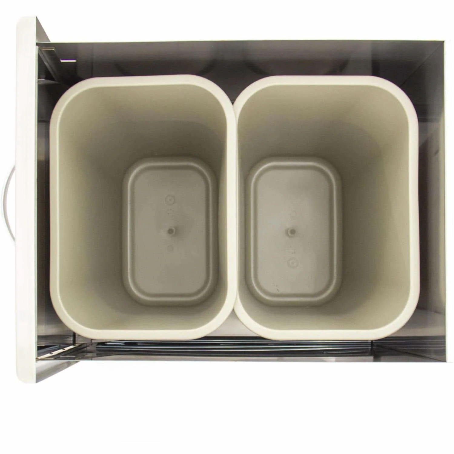 Blaze 20-Inch Roll-Out Stainless Steel Double Trash / Recycling Bin - BLZ-TREC-DRW-H - image 5