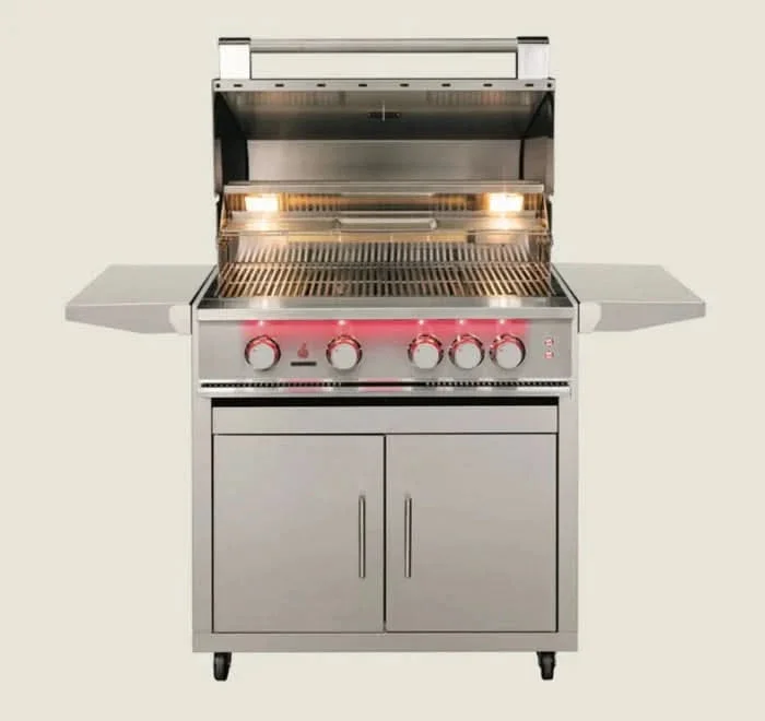 TrueFlame Deluxe Cart, Fold-Down Side Shelves, KD- CART-TF-25DC
