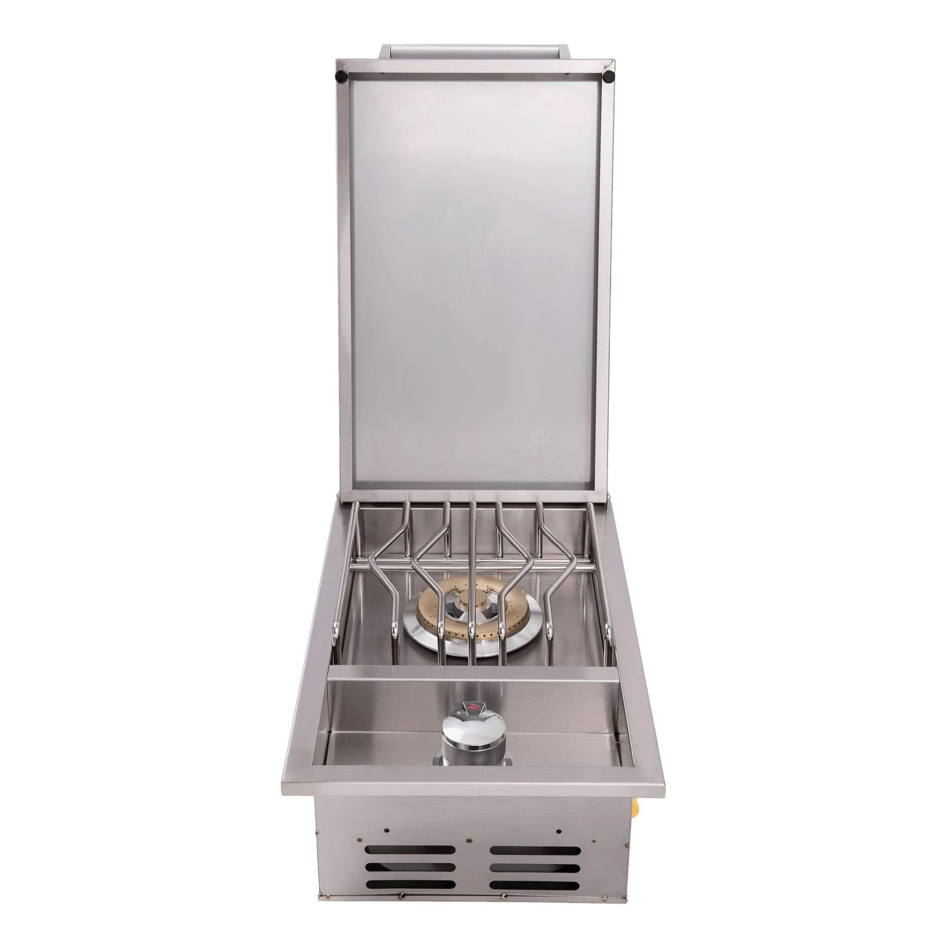 Bonfire Whistler - 28-Inch 2-Burner Drop In NG Griddle with Side Burner, Door/Drawer Combo and Smoker Box - PCKG2CBBGD-NGDDSMKBX - image 6
