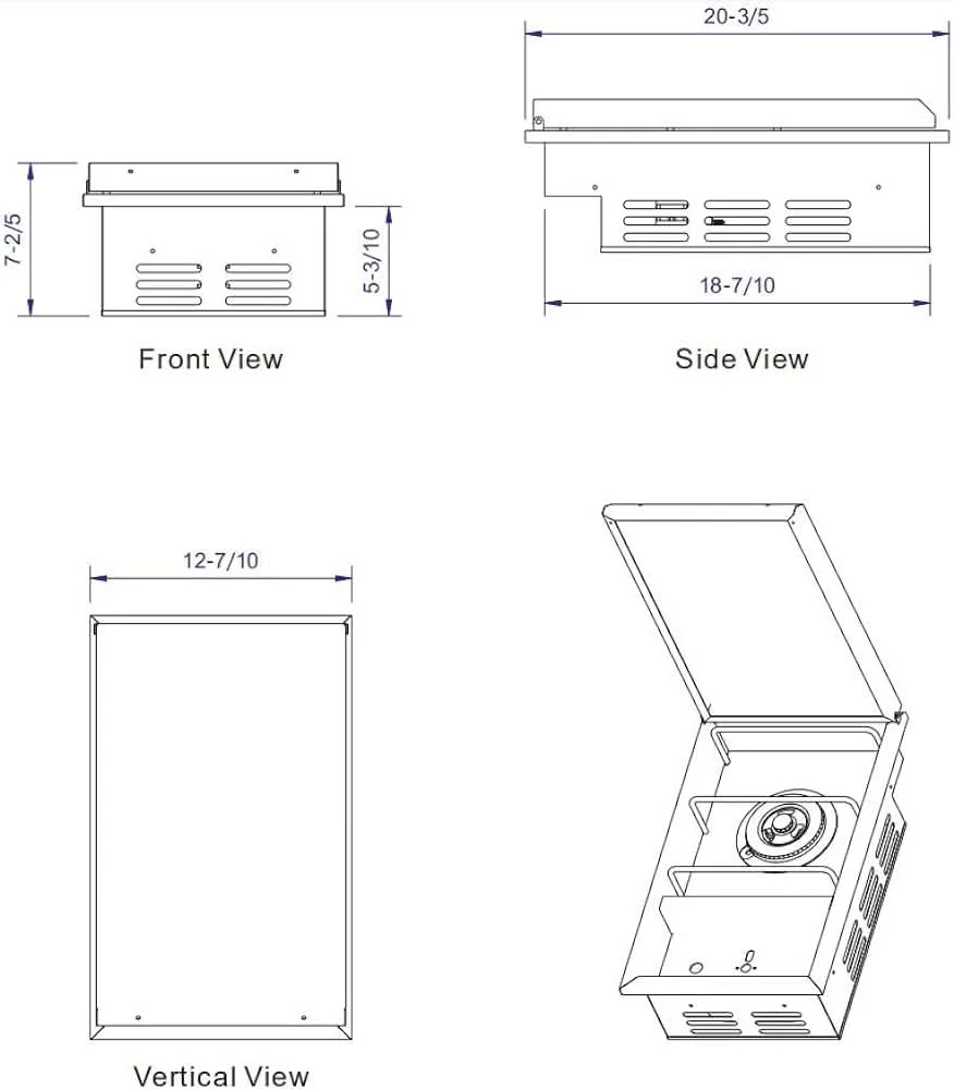 Bonfire Whistler - 28-Inch 2-Burner Drop In NG Griddle with Side Burner and Door/Drawer Combo - PCKG1CBBGD-NGSBDD - image 11