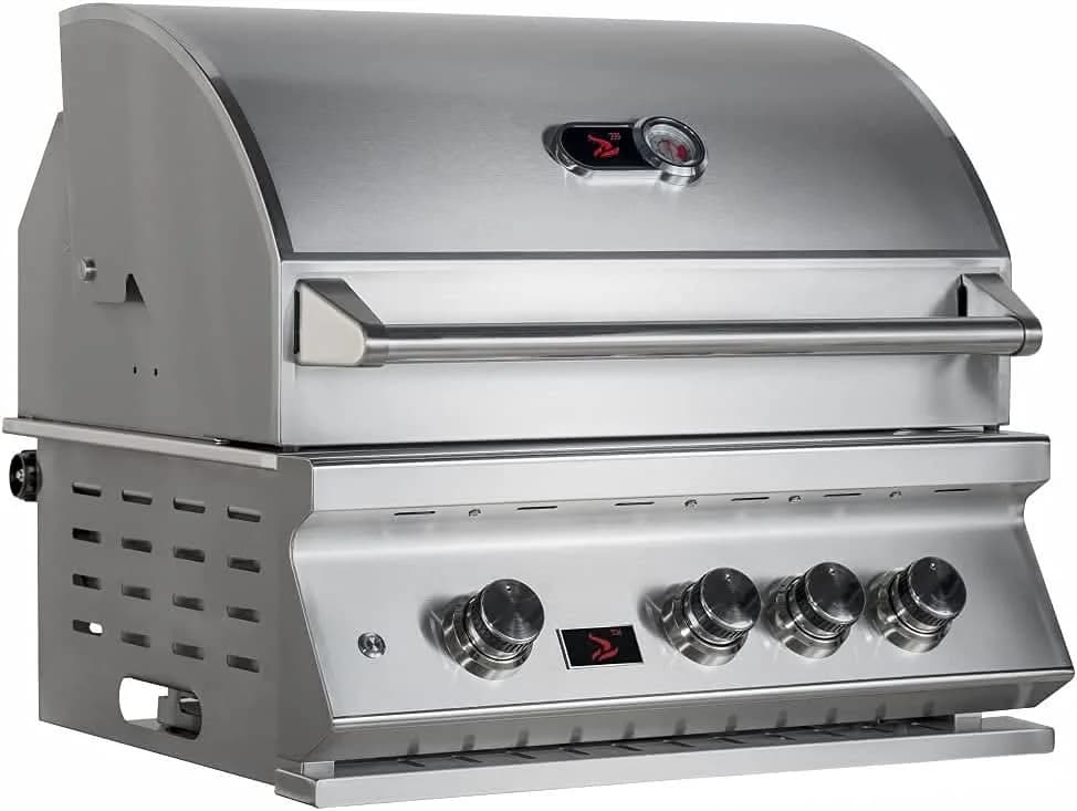 Bonfire Whistler - 28-Inch 3-Burner Built-In LP Grill with Side Burner Door/Drawer Combo and Smoker Box - PCKG2CBB3-LP-DDSMKBX - image 3