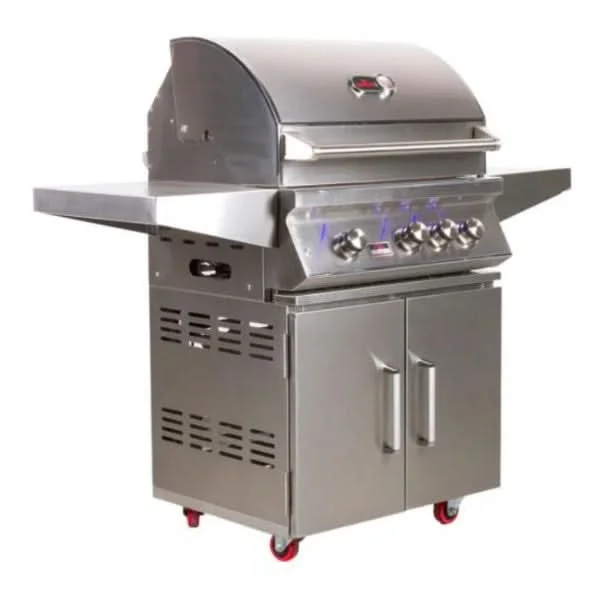 Bonfire Whistler - 28-Inch 3-Burner Freestanding LP Grill with Side Burner, Griddle Plate and Smoker Box - PCKG2CBF3DD-LPPSMKBX - image 4