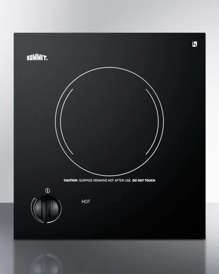 Summit 12 Wide 115V 1-Burner Radiant Cooktop Black - CR1115