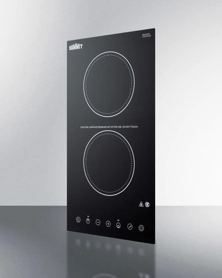 Summit 12 Wide 115V 2-Burner Radiant Cooktop Black - CR2B15T1B - image 5