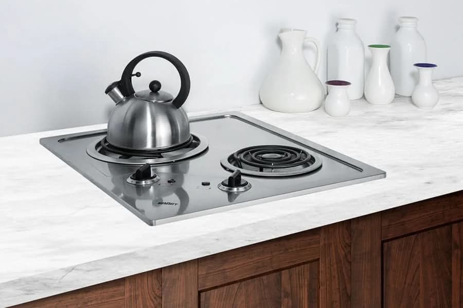 Summit 21 Wide 230V 2-Burner Coil Cooktop Stainless Steel - CR2B224S - image 3