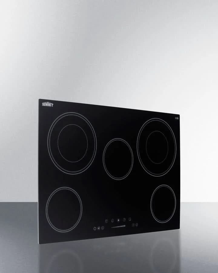 Summit 30 Wide 208-240V 5-Burner Radiant Cooktop Black - CR5B30T7B - image 2
