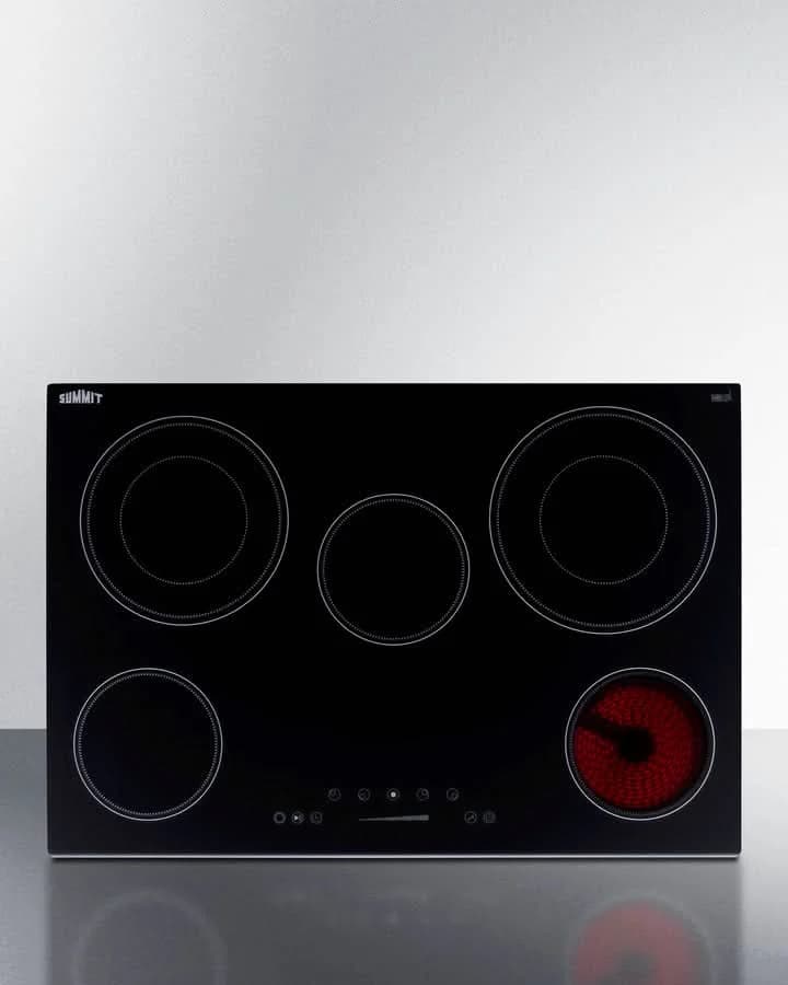 Summit 30 Wide 208-240V 5-Burner Radiant Cooktop Black - CR5B30T7B - image 4