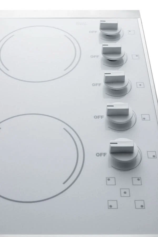 Summit 27 Wide 230V 5-Burner Radiant Cooktop White - CRS5B14W - image 3