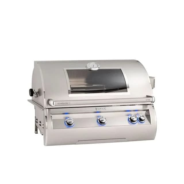 Fire Magic Echelon E790I 36-Inch 3-Burner Built-In Grill with Magic View Window, Rotisserie and Digital Thermometer - Liquid Propane Gas - E790I-8EAP-W
