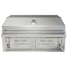 Sunstone Emerald - 42-Inch 2-Burner Gas Hybrid Dual Zone Grill - Charcoal/Wood Burning - EMCHDZ42-LP