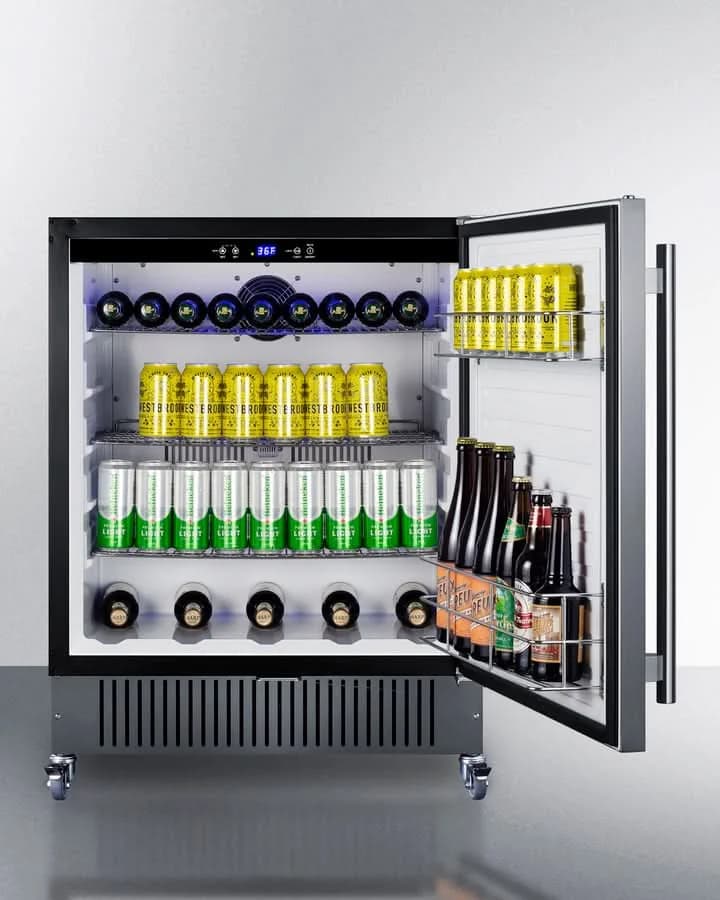 Summit 27-Inch Wide Mobile Refrigerator with One Door Stainless Steel - FF27BSSCAS - image 5