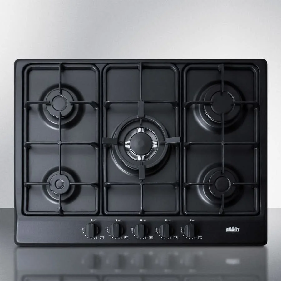 Summit 27 Wide 5 Burner Gas Cooktop Black - GC5272B - image 9